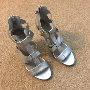 Cole Haan silver strappy shoes
